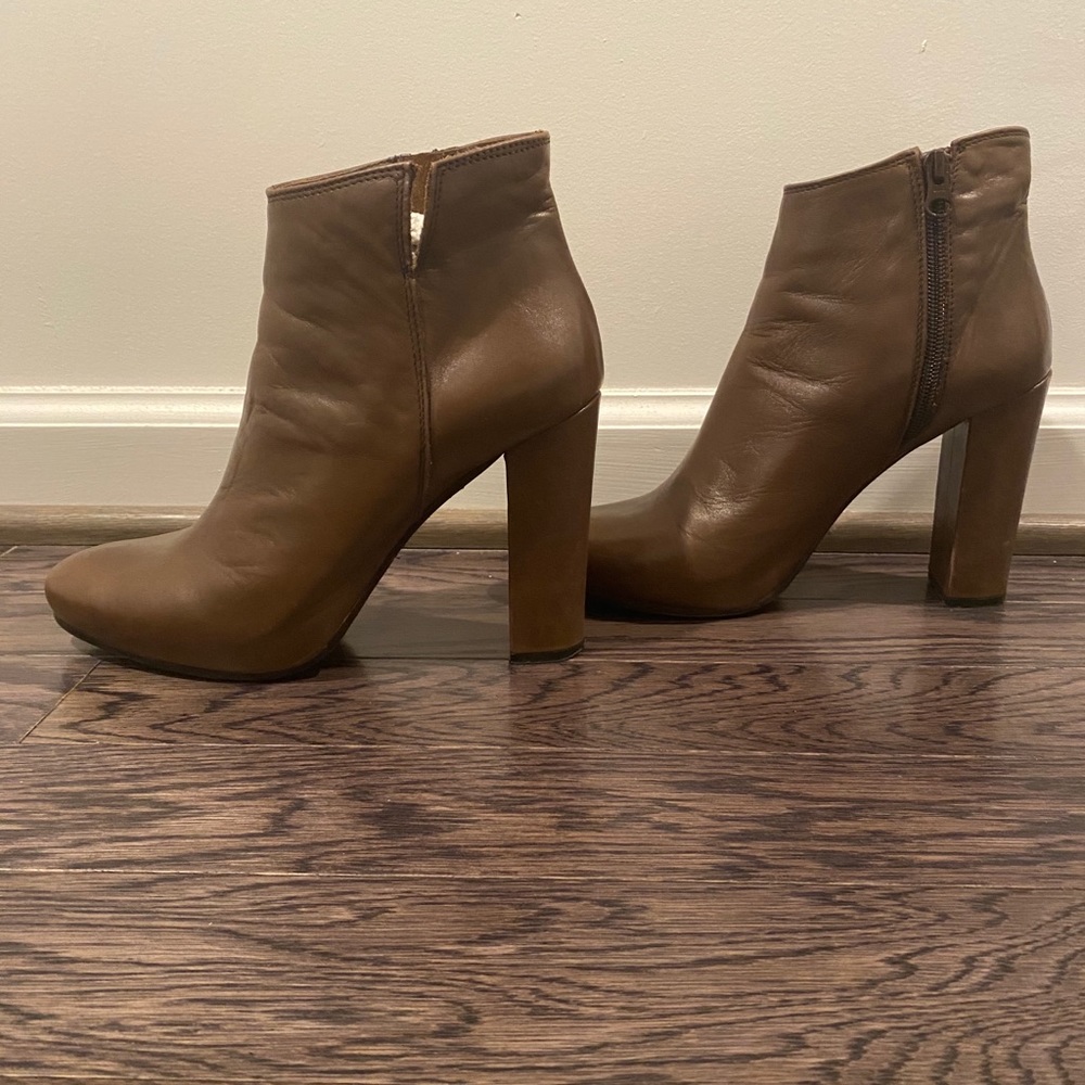 Brown Italian Leather Ankle Boots